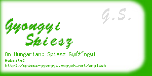 gyongyi spiesz business card